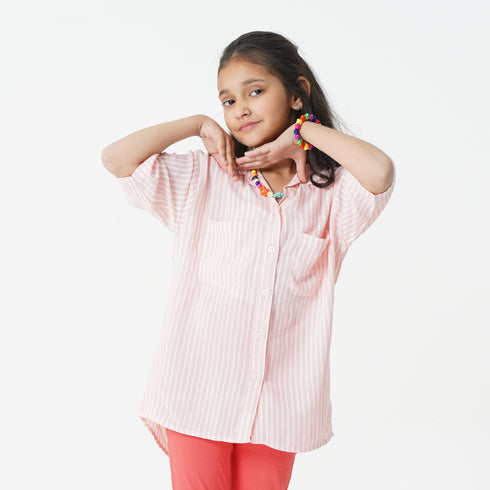 Pink Stripes Relaxed Top